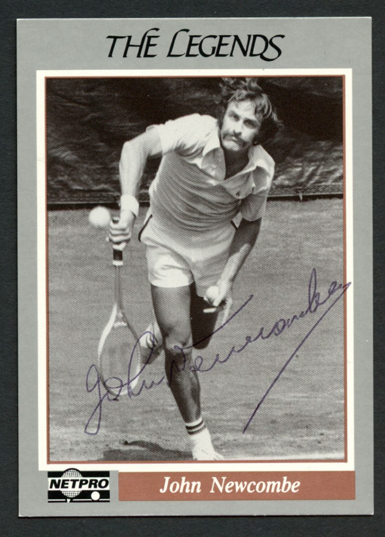 John Newcombe #29 signed autograph auto 1991 NetPro Legends Tennis Card