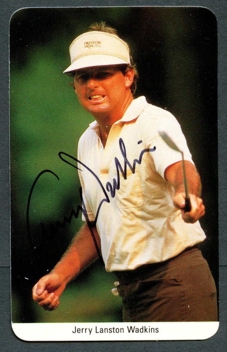 Jerry Lanston Wadkins signed autograph auto 1986-87 FAX-PAX Golf Trading Card