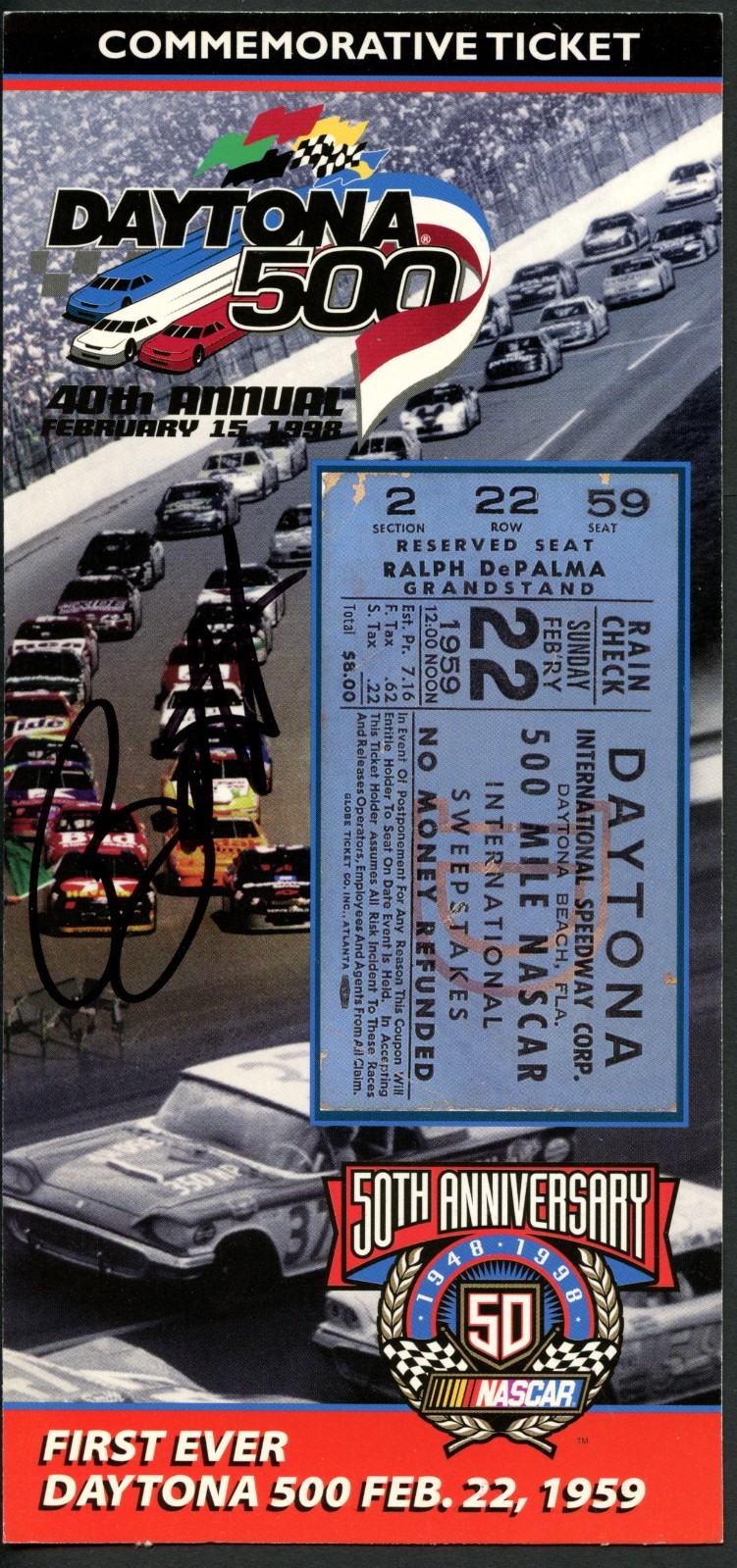 Bobby LaBonte signed autograph auto First Ever DAYTONA Commemorative Ticket