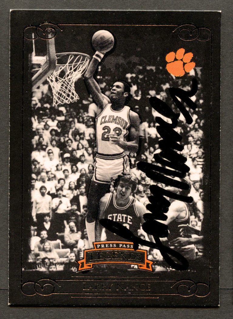 Larry Nance #38 signed autograph auto 2008 Press Pass Basketball Legends Card