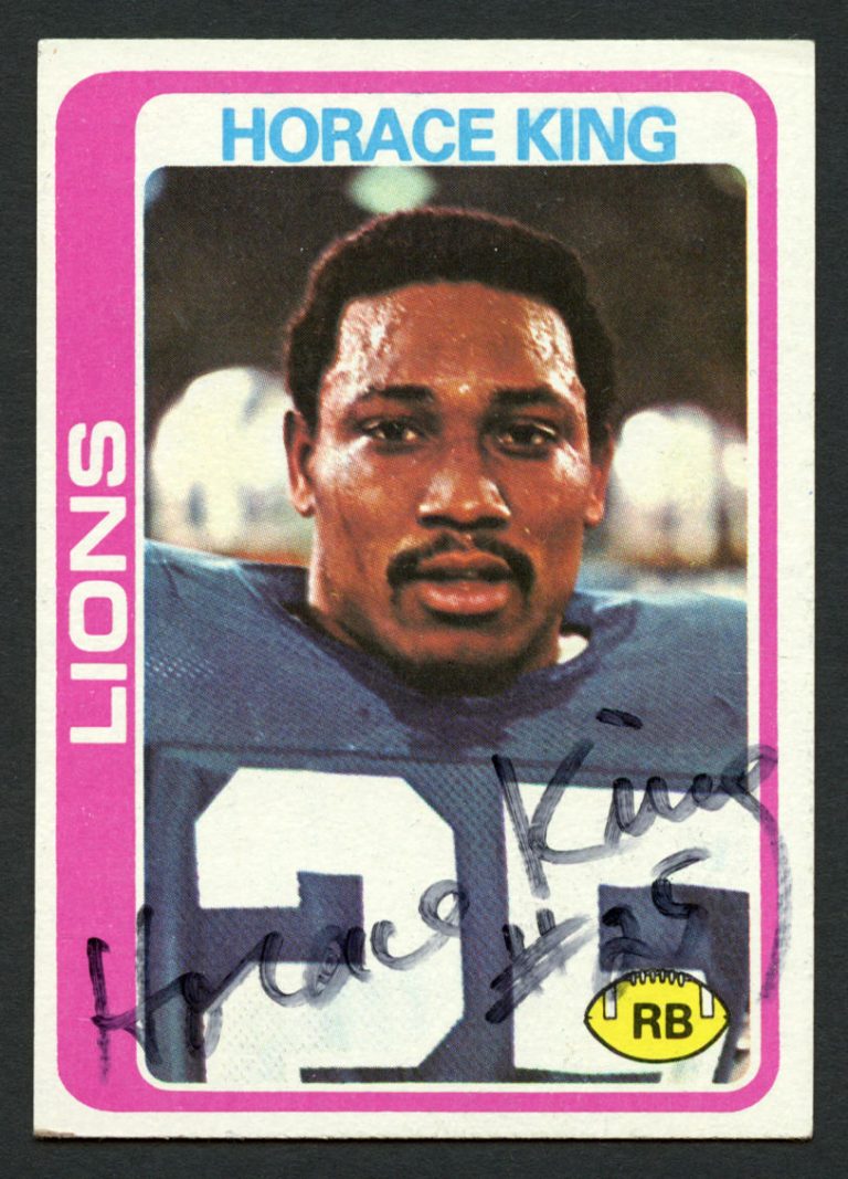 Horace King #178 signed autograph auto 1978 Toops Football Trading Card