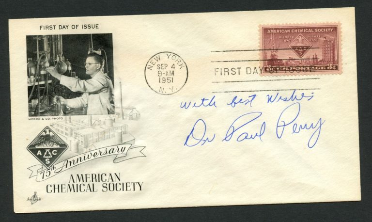 Dr. Paul Perry signed autograph auto First Day Cover Flavor Cemist PC040