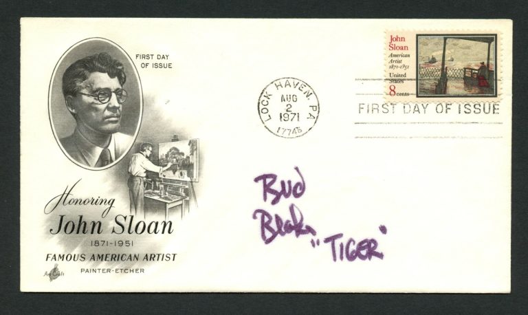 Bud Blake (d. 2005) signed autograph First Day Cover Comic Strip Tiger PC044