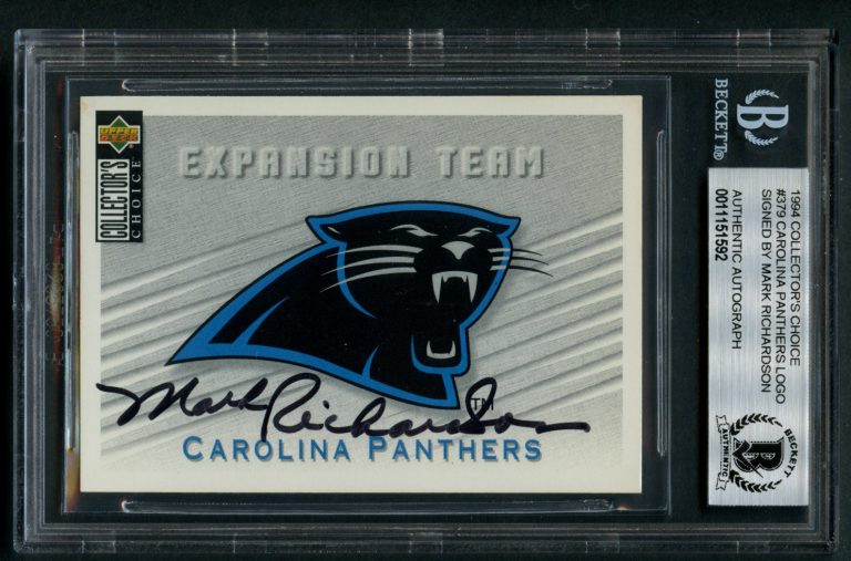 Mark Richardson #379 signed autograph auto 1994 Collector's Choice Card BAS Slab