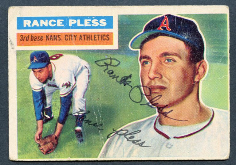 Rance Pless #339 signed autograph auto 1956 Topps Baseball Trading Card