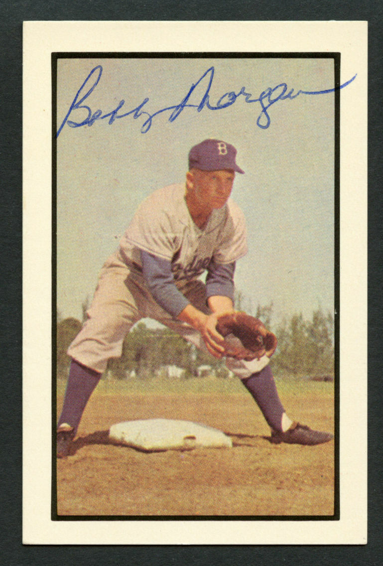 Bobby Morgan #135 signed autograph auto 1983 B.G.H.L.I. Bowman Baseball Card