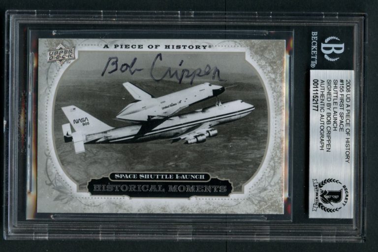 Robert Bob Crippen #155 signed autograph auto 2008 UD First Space Shuttle BAS