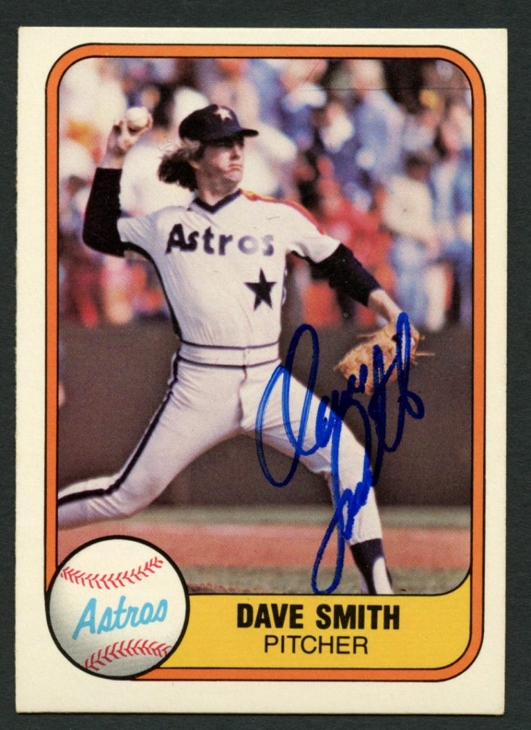 Dave Smith #71 signed autograph auto 1981 Fleer Baseball Trading Card