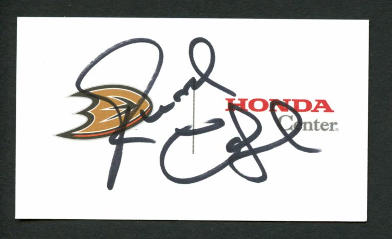 Randy Carlyle signed autograph auto Anaheim Ducks Coach Business Card BC253