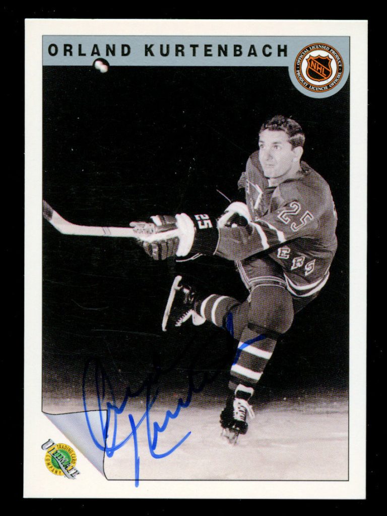 Orland Kurtenbach #24 signed autograph 1992 Ultimate Original Six Hockey Card