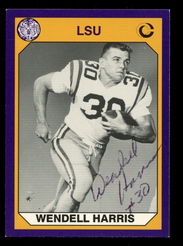 Wendell Harris #84 signed autograph auto 1990 LSU Collegiate Collection Card