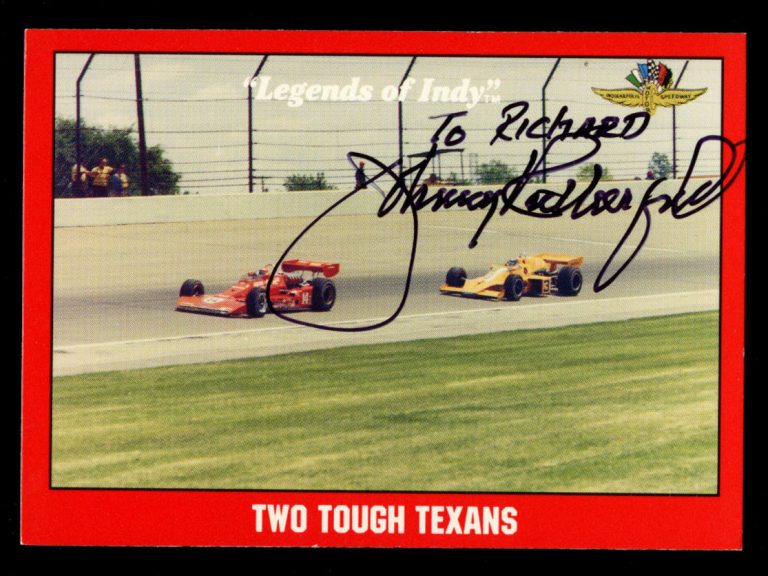 Johnny Rutherford #64 signed autograph auto 1992 Legend of Indy Trading Card