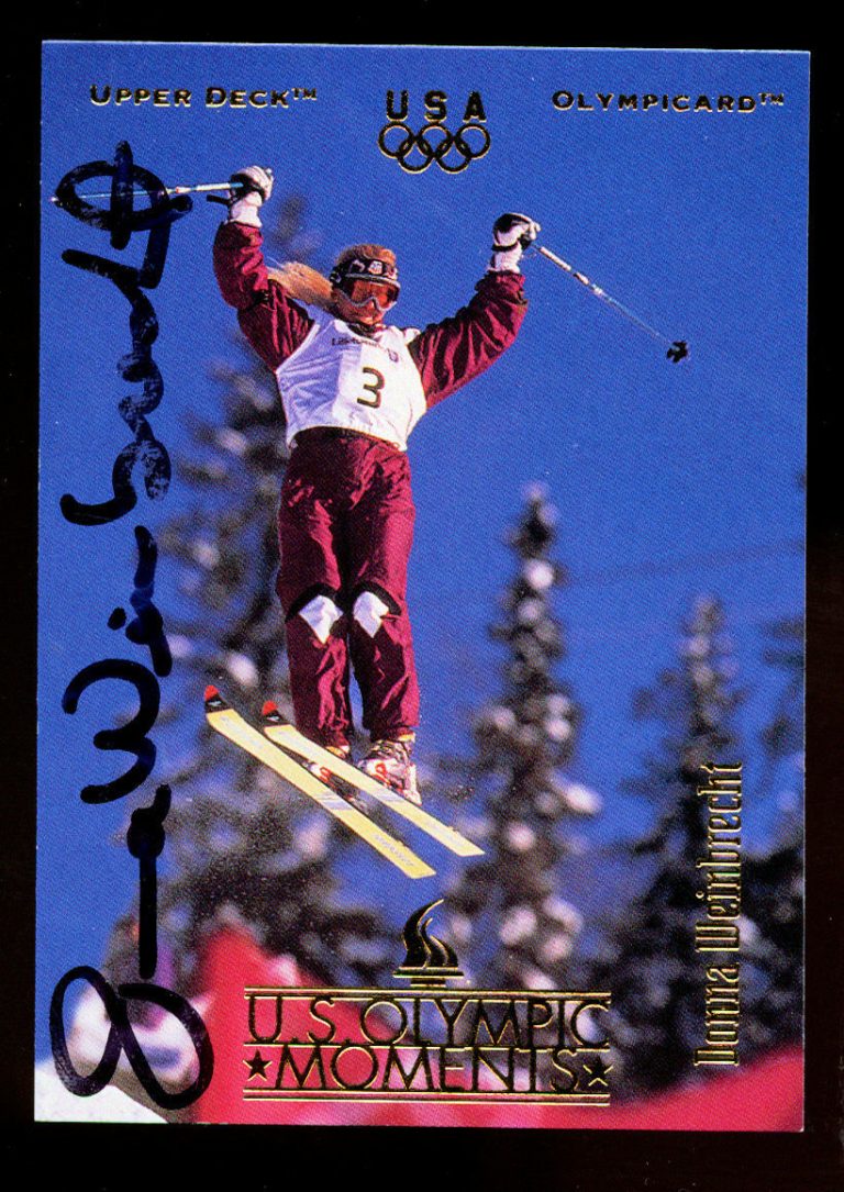 Donna Weinbrecht #88 signed autograph auto 1996 Upper Deck Olympic Trading Card