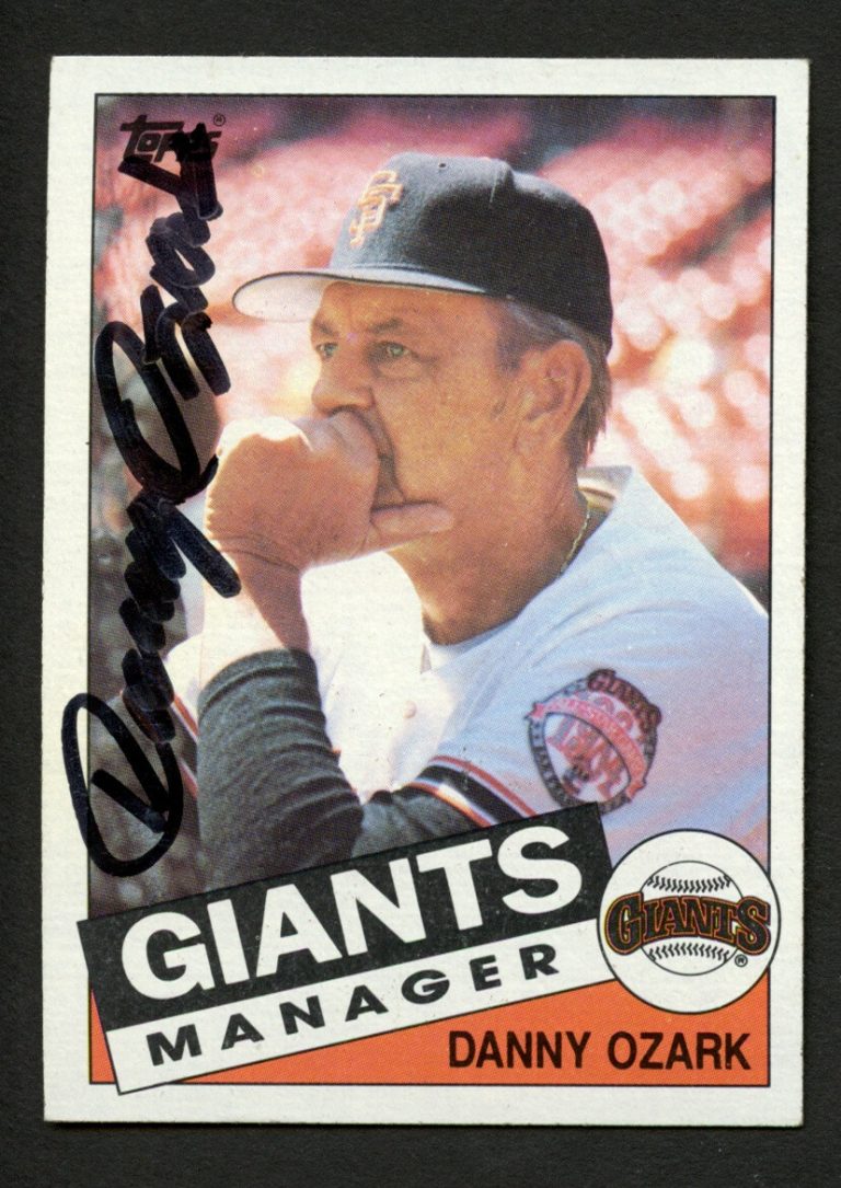 Danny Ozark #365 signed autograph auto 1985 Topps Baseball Trading Card