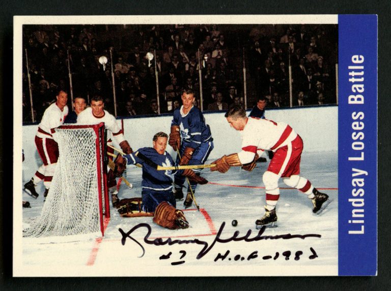 Norm Ullman #155 signed autograph 1994 Parkhurst Missing Link 1956-57 Card