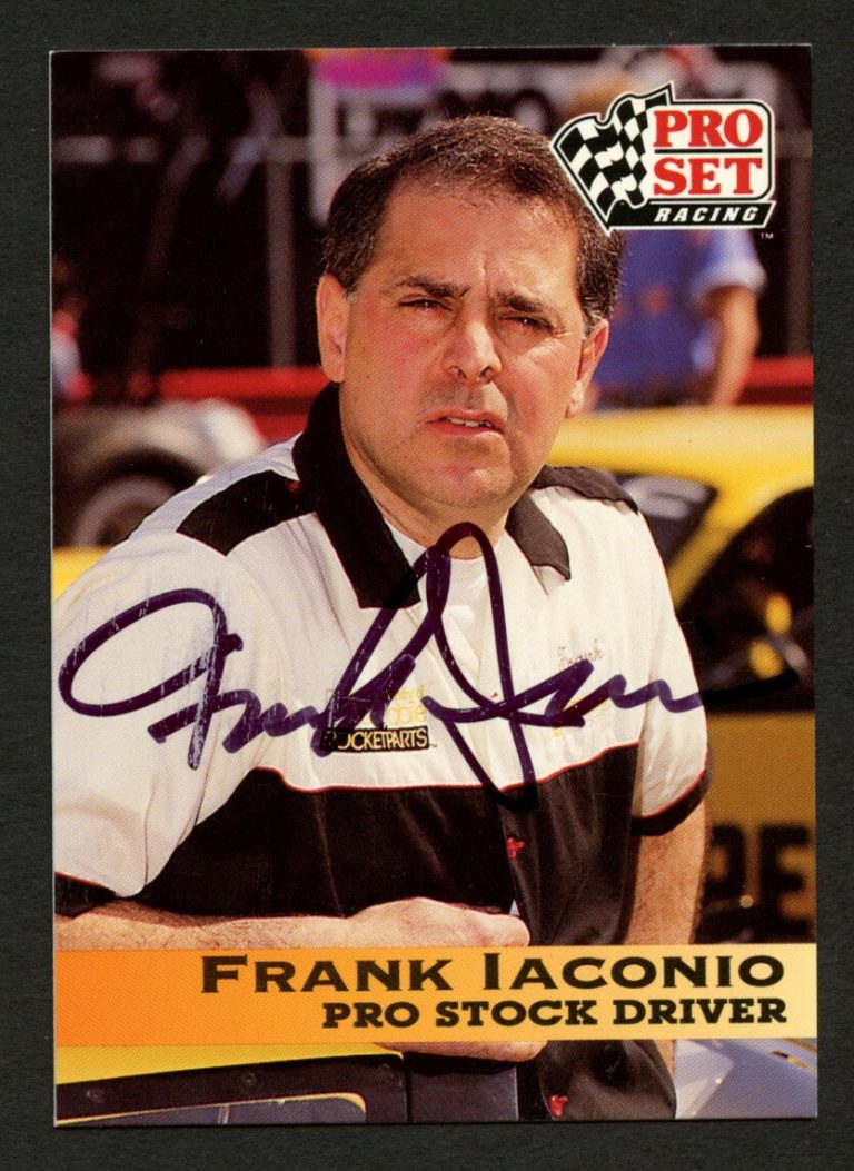 Frank Iaconio #84 signed autograph auto 1992 Pro Set NHRA Car Card