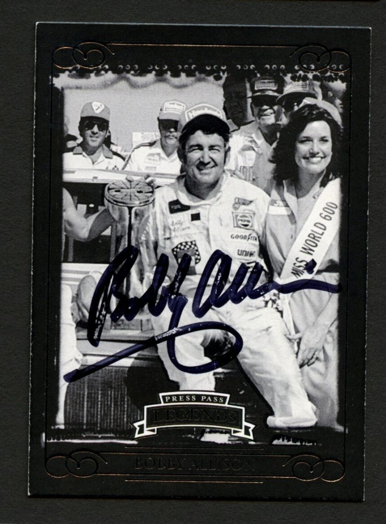 Bobby Allison #1 signed autograph  2008 Press Pass Legends NASCAR Trading Card