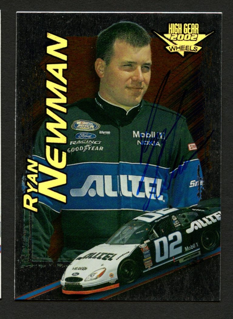 Ryan Newman #F43 signed autograph 2002 Wheels High Gear  NASCAR Card