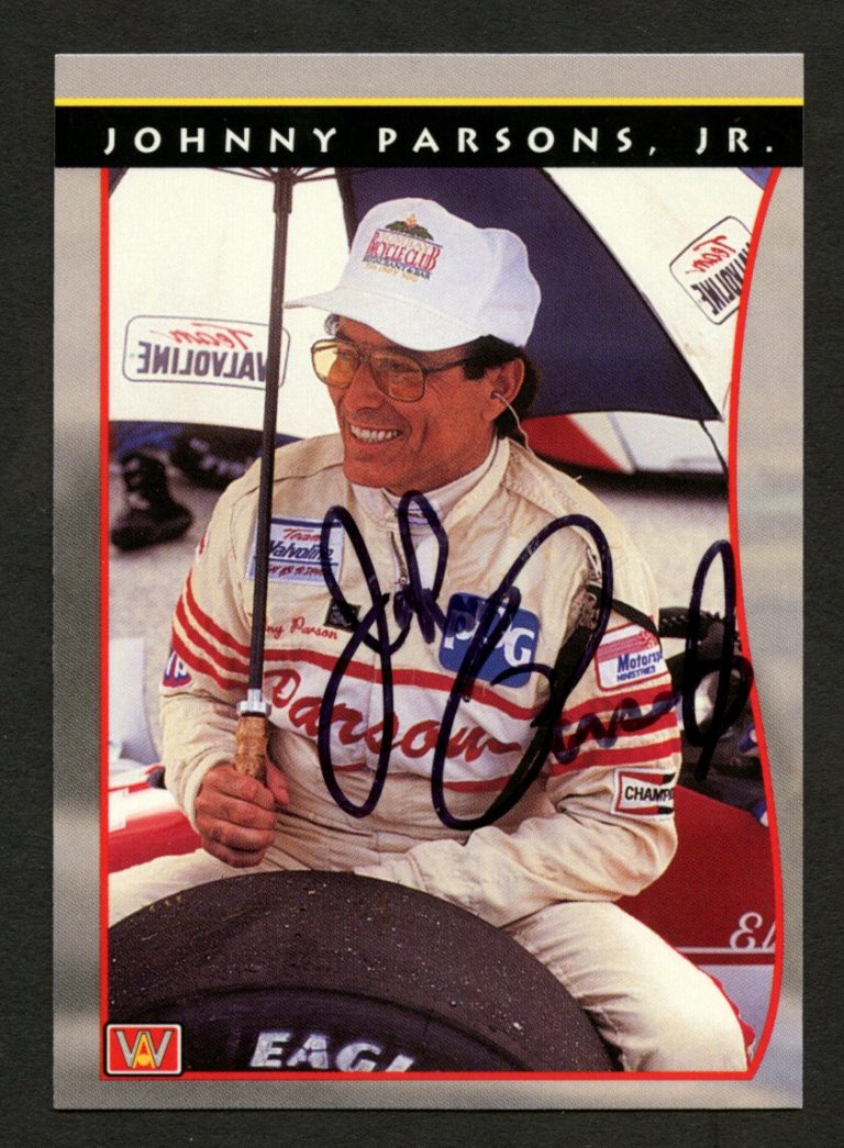 Johnny Parsons #29 signed autograph auto 1992 PPG Indy Racing Trading Card