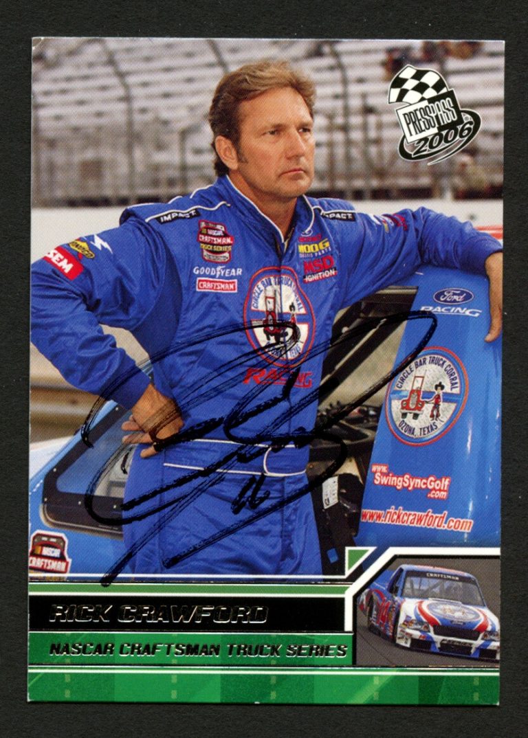 Rick Crawford #46 signed autograph auto 2006 Press Pass NASCAR Trading Card