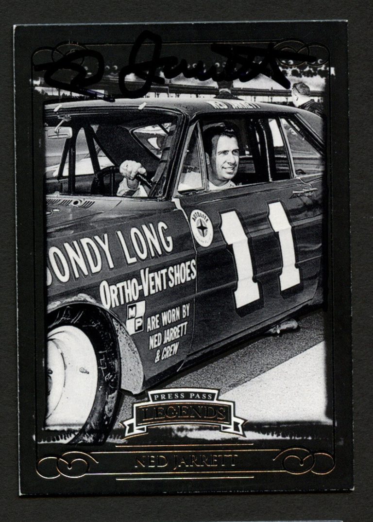 Ned Jarrett #16 signed autograph  2008 Press Pass Legends NASCAR Trading Card