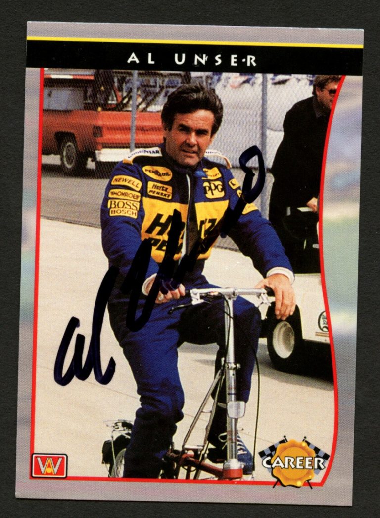 Al Unser  #91 signed autograph auto 1992 PPG Indy Racing Trading Card