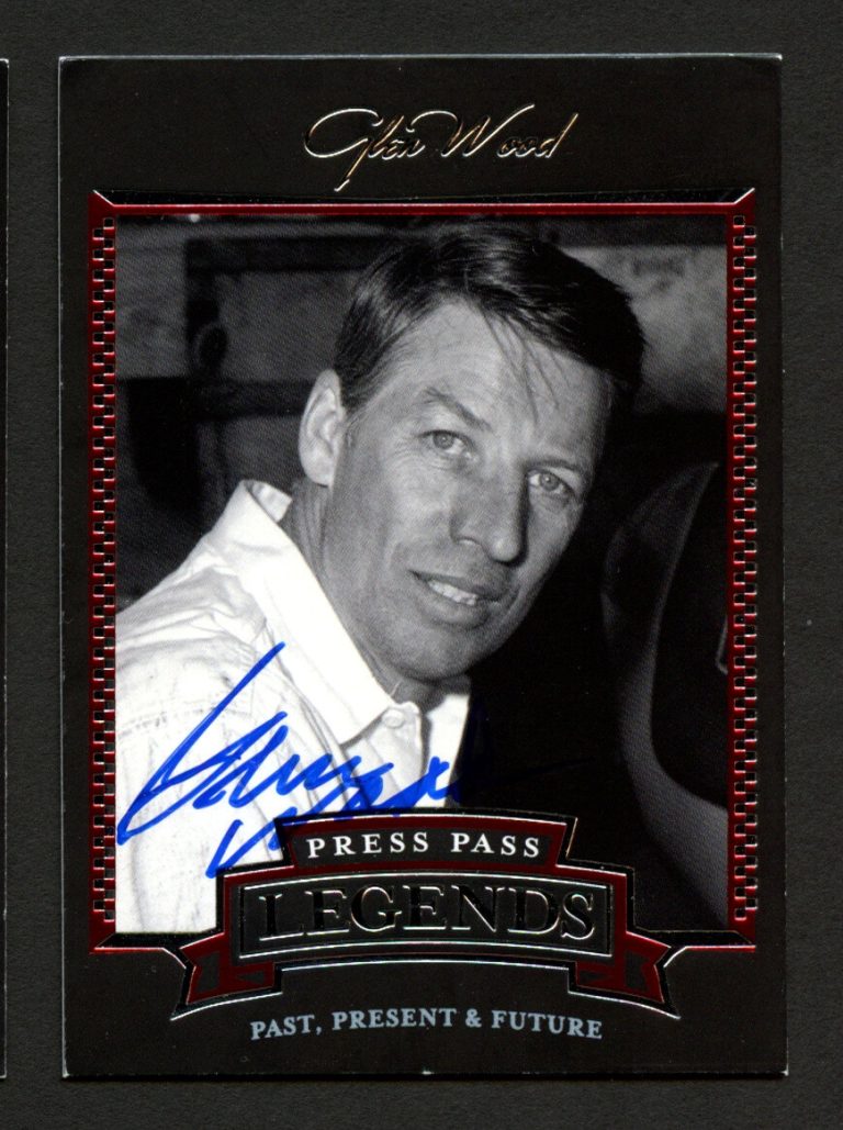 Glen Wood #5 signed autograph 2005 Press Pass Legends NASCAR Trading Card