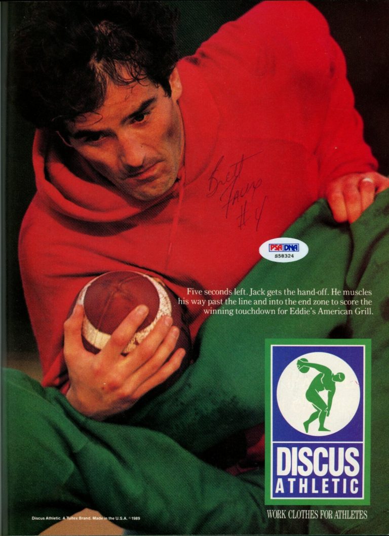 Brett Favre signed 1991 EAST WEST Football Classic Program +58 more autos PSA