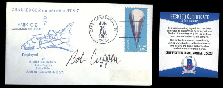 Bob Crippen signed autograph auto Postal Cover STS-1 Pilot Beckett Authentic