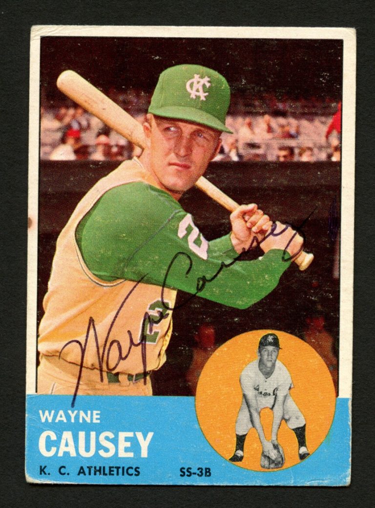 Wayne Causey #539 signed autograph auto 1963 Topps Baseball Trading Card