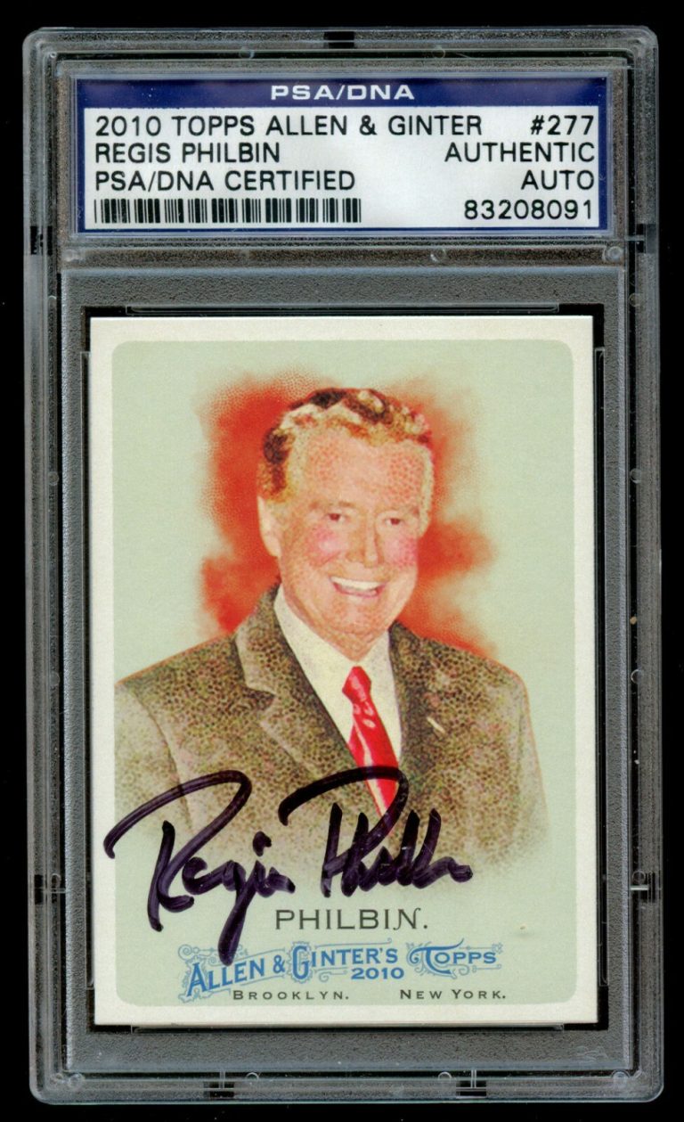 Regis Philbin #277 signed autograph auto 2010 Topps Allen & Ginter PSA Slabbed