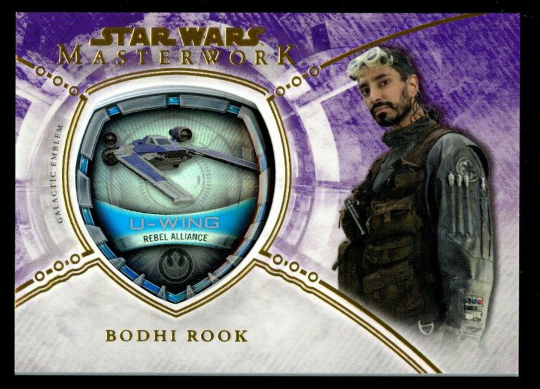 Bodhi Rook MP- RAB Topps 2018 Star Wars Masterwork Purple Vehicle Patch 41/50