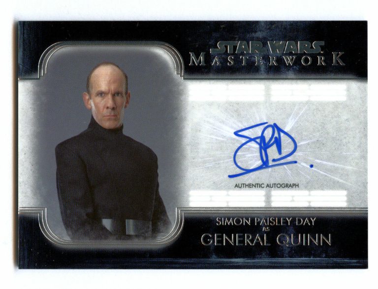 Simon Paisley Day as General Quinn A-SPD signed auto 2020 Star Wars Masterwork