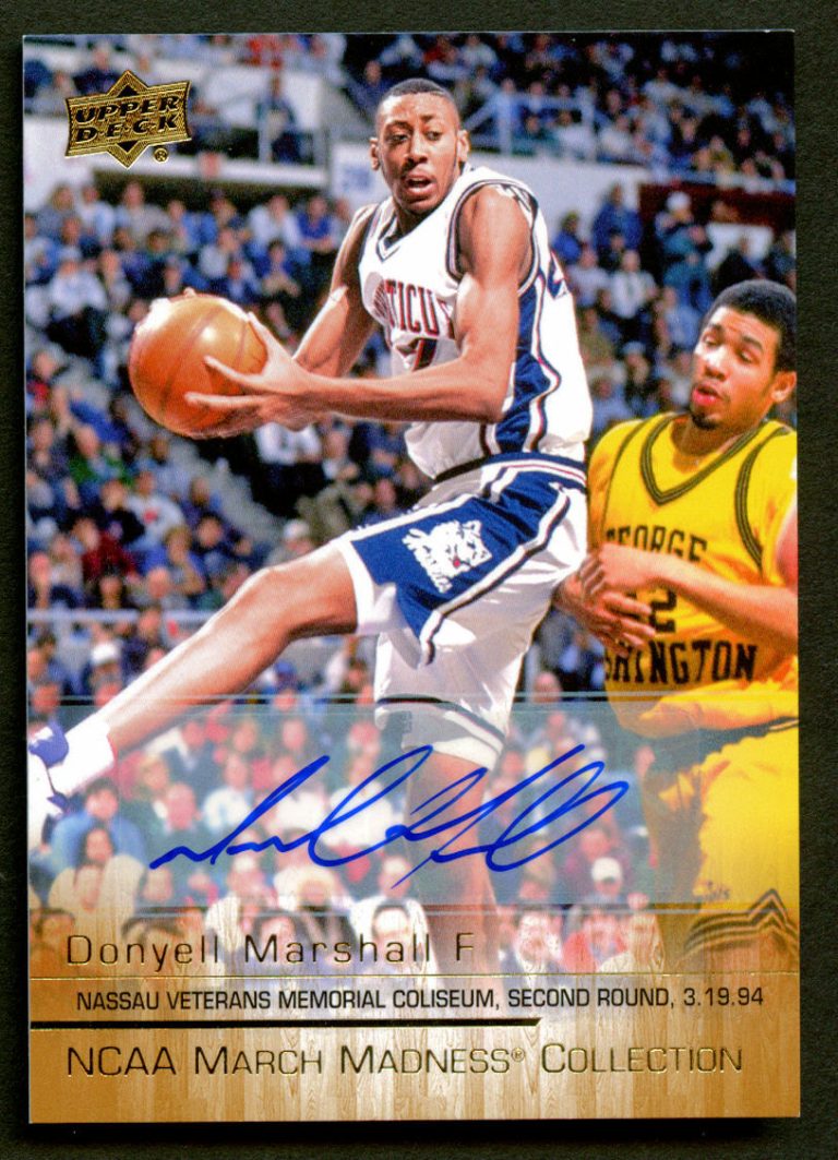 Donyell Marshall MA-1 signed autograph auto 2014-15 UD NCAA March Madness Card