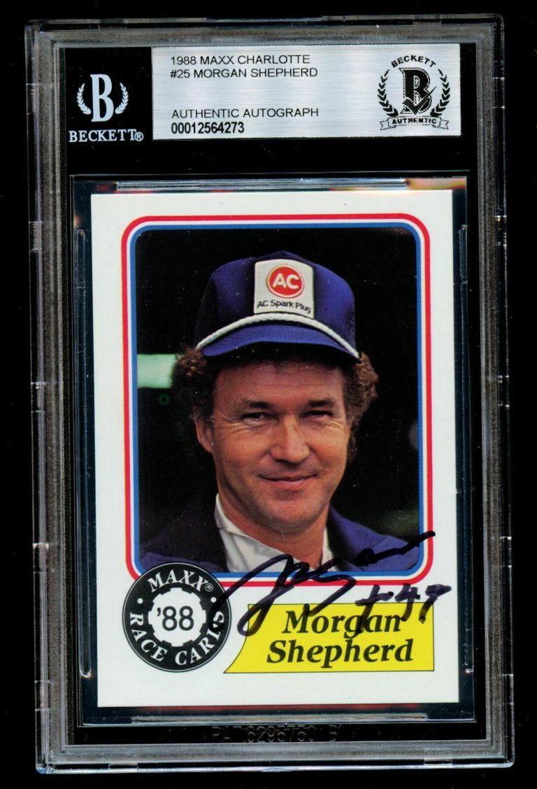 Morgan Shepherd #25 signed autograph auto 1988 MAXX Charlotte NASCAR Card BAS