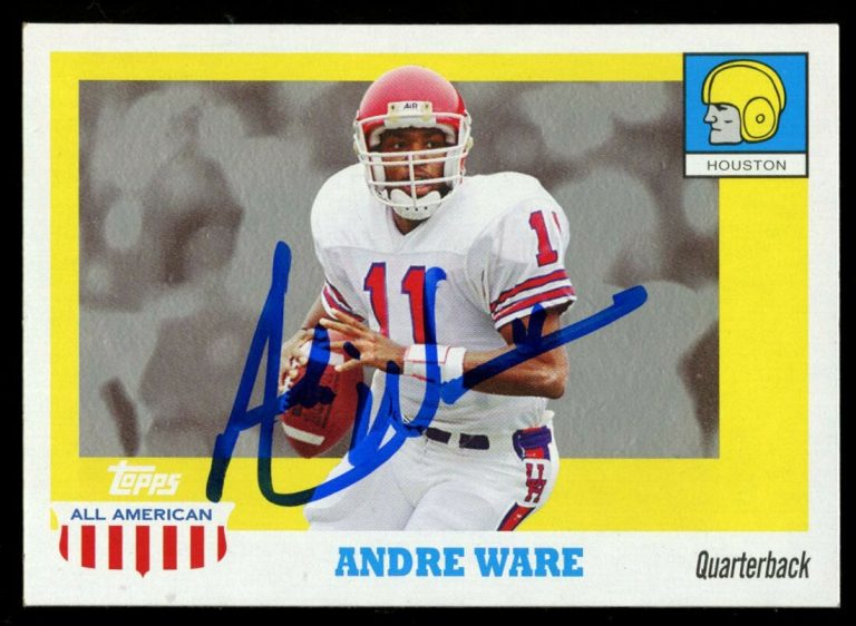 Andre Ware #77 signed autograph auto 2005 Topps All American Football Card