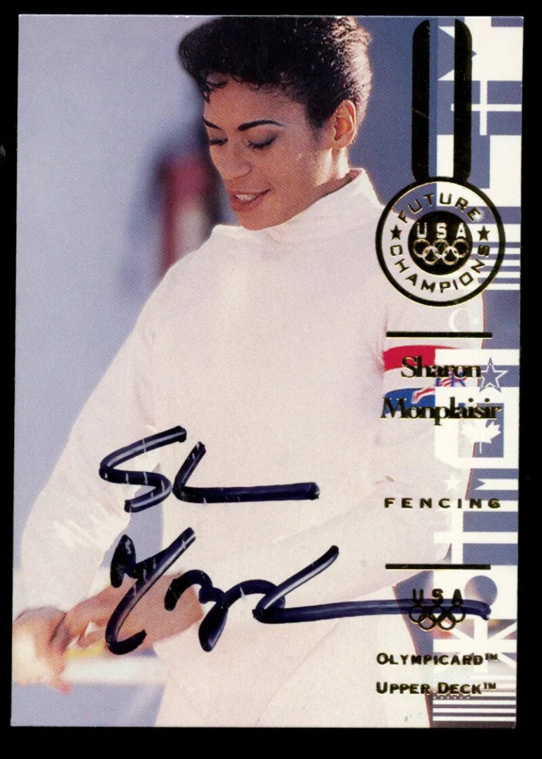 Sharon Monplaisir #10 signed autograph auto 1996 Upper Deck Olympic Trading Card