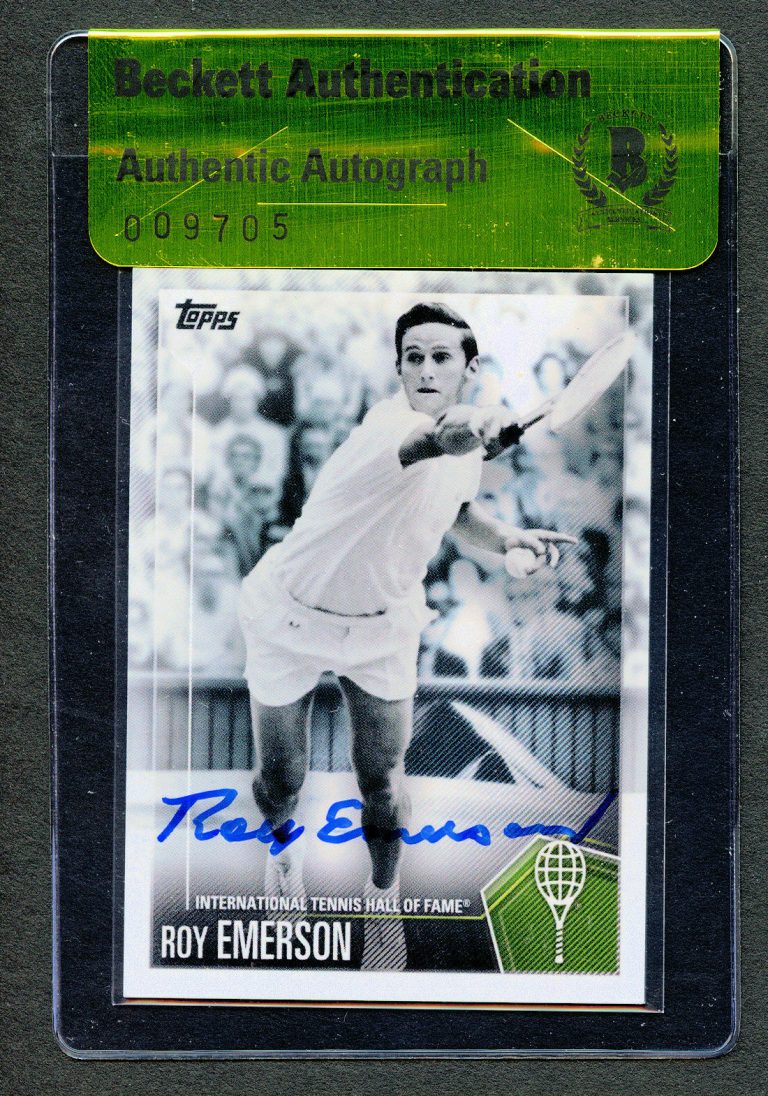 Roy Emerson #36 signed autograph auto 2019 Topps Tennis Hall of Fame Card BAS