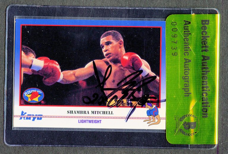 Shambra Mitchell signed autograph 1991 Kayo Boxing Beckett Authentication BAS