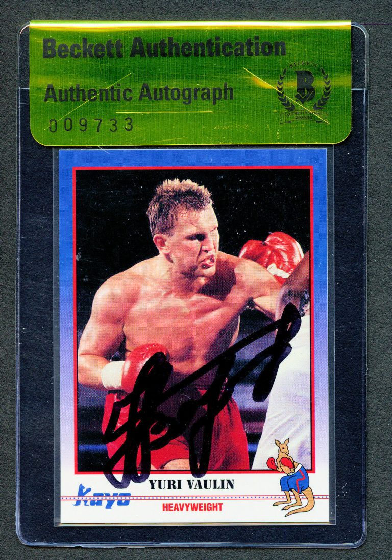 Yuri Vaulin #133 signed autograph 1991 Kayo Boxing Beckett Authentication BAS