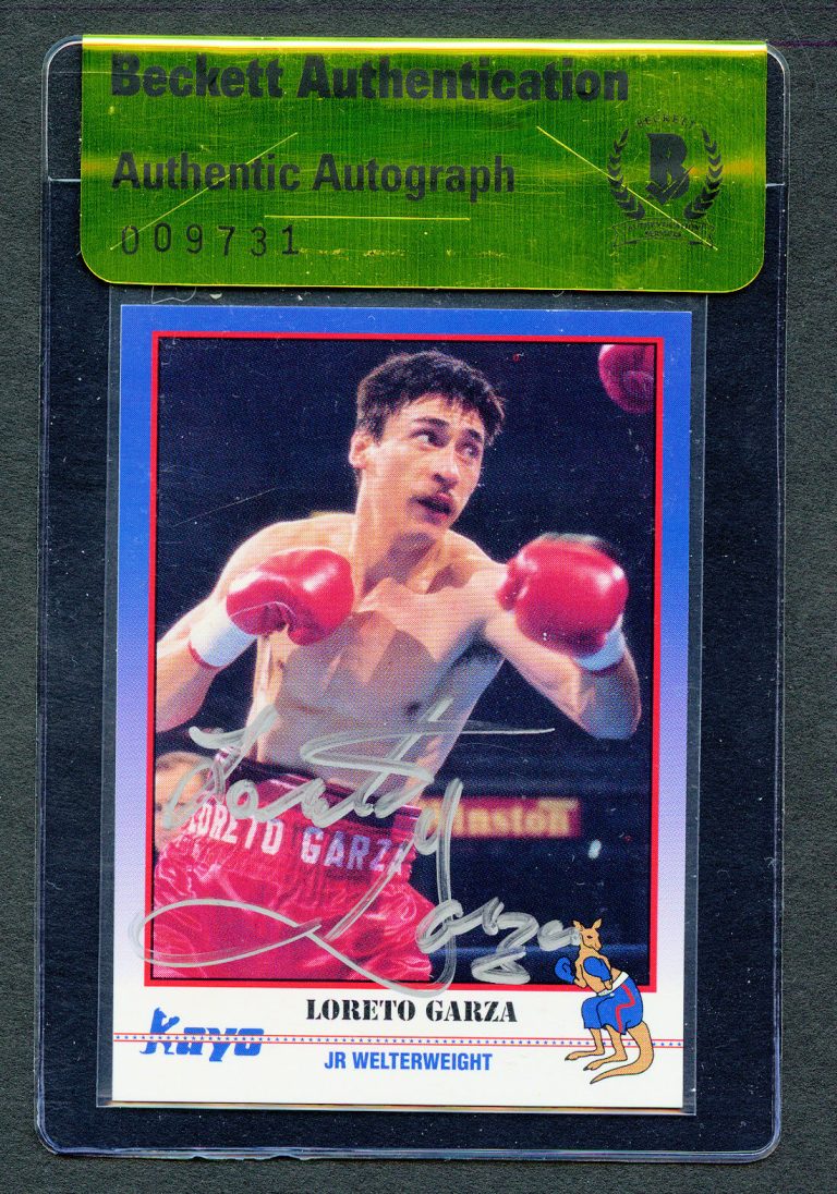 Loreto Garza #167 signed autograph 1991 Kayo Boxing Beckett Authentication BAS