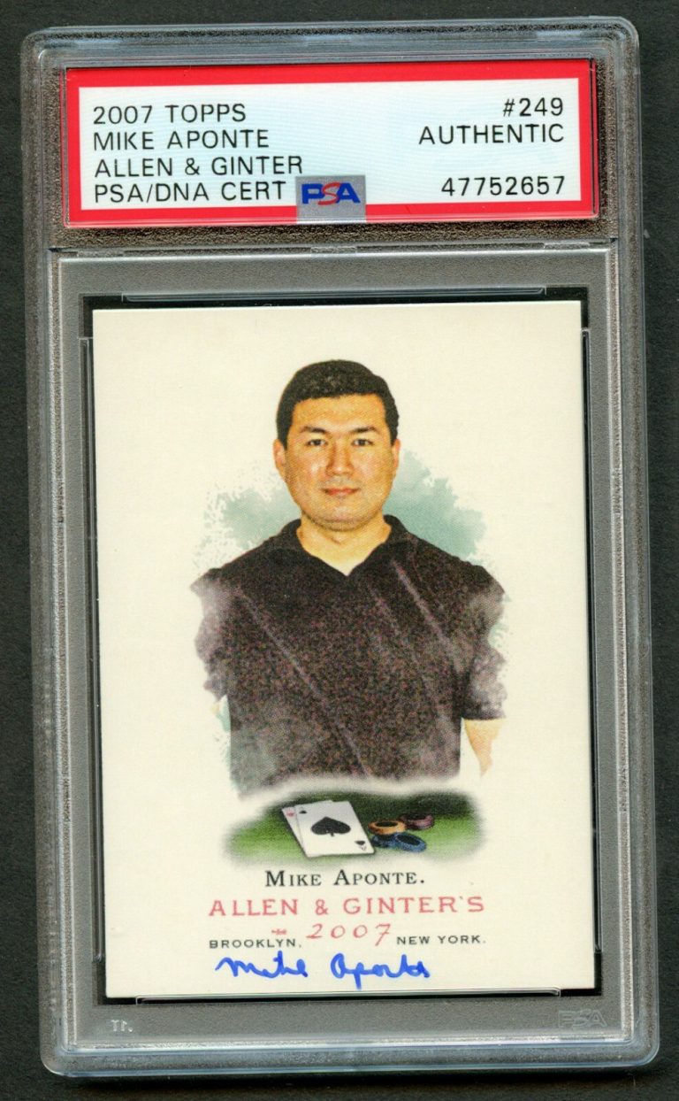 Mike Aponte #249 signed autograph auto 2007 Topps Allen & Ginter Card PSA Slab