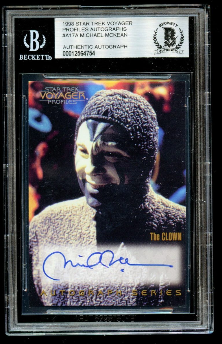 Michael McKean #A17A 1998 Star Trek Voyager Profiles Autographs Card BAS Slab