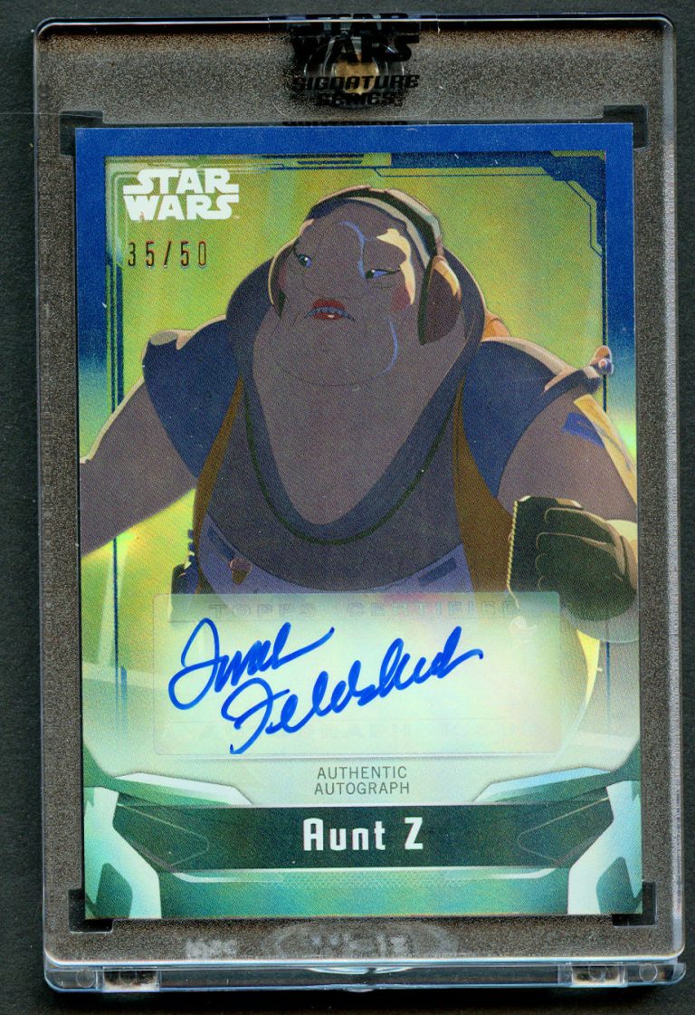 Tovah Feldshuh as Anut Z Blue 35/50 Auto 2021 Topps Star Wars Signature Series