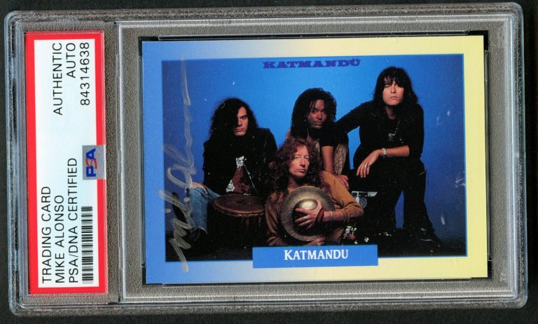 Mike Alonso #143 signed autograph 1991 RockCards Katmandu Card PSA Slabbed