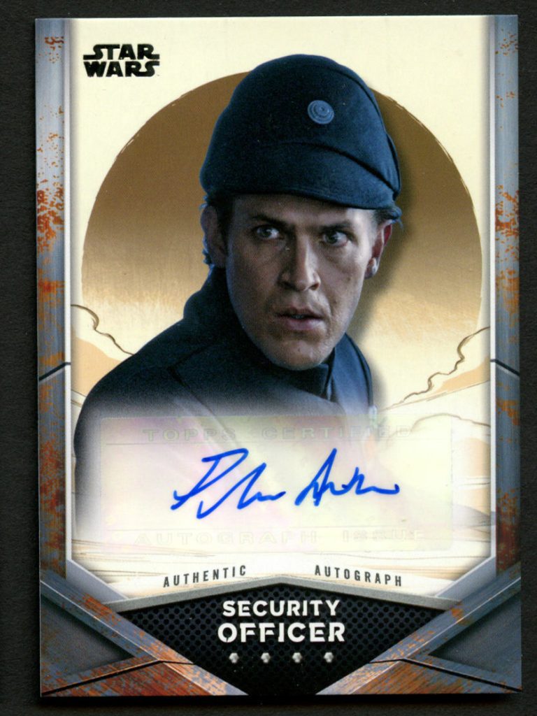 Philip Alexander as Security Officer A-PA auto 2021 Topps Mandalorian Season 2