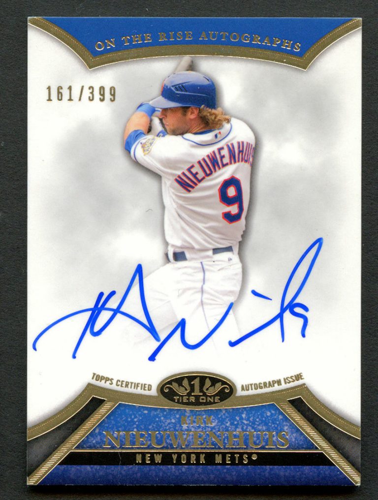 Kirk Nieuwenhuis #ORA-KN1 signed autograph auto Topps Tier One NY Mets 161/399