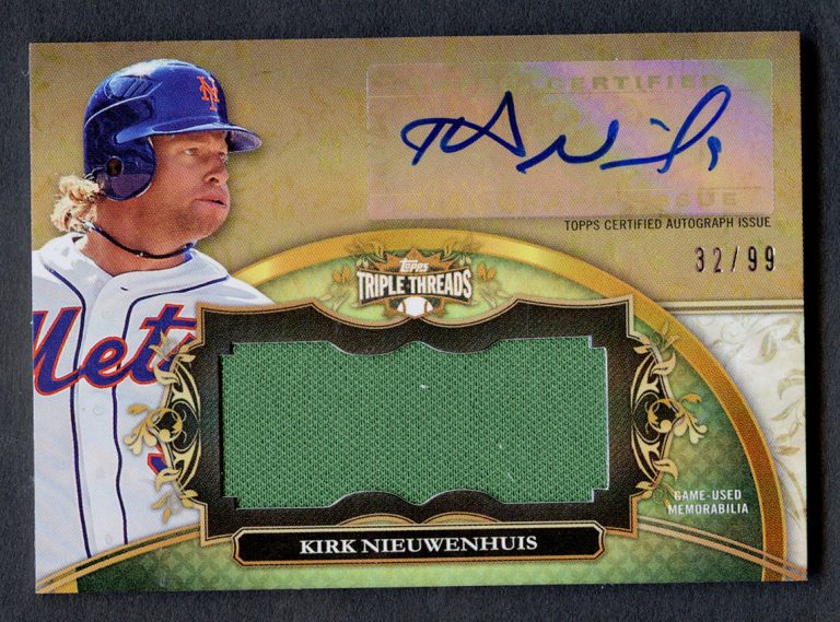 Kirk Nieuwenhus #UAJR-KN3 signed autograph auto 2013 Triple Threads Mets 32/99