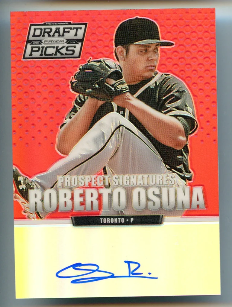 Roberto Osuna #65 signed auto 2013 Panini Prizm Perennial Draft Picks 87/100