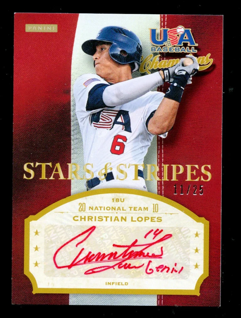 Christian Lopes #CHR signed autograph 2013 Panini USA Baseball Champions 11/25